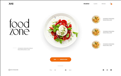 Food Zone E-commerce Website foodapp minimaldesign ui ux webdesign