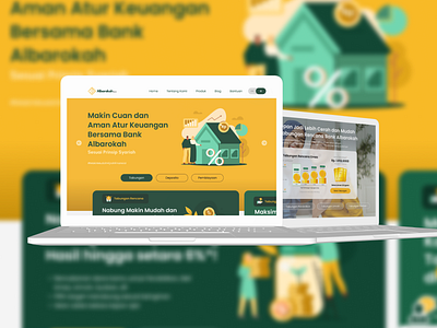 (Ongoing Improvement v.0.2) Albarokah Bank Landing Page landing page landing page design responsive design web shariah bank syariah bank ui design ui landing page user experience design user interface design ux design