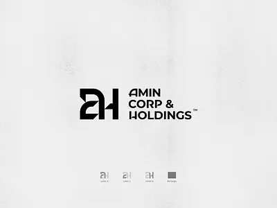 Minimal Monogram Logo for ACH (Amin Corp & Holdings) - ACH Logo a logo ach letter logo ach logo black and white logo brand identity branding design business logo clean logo corporate logo creative logo geometric logo h logo holding company logo initials logo lettermark logo presentation minimal logo monogram logo professional logo simple logo