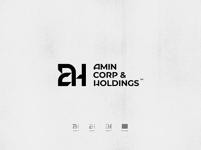 Minimal Monogram Logo for ACH (Amin Corp & Holdings) - ACH Logo a logo ach letter logo ach logo black and white logo brand identity branding design business logo clean logo corporate logo creative logo geometric logo h logo holding company logo initials logo lettermark logo presentation minimal logo monogram logo professional logo simple logo