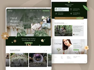 Aloriga - Premium floral design studio ai floral floral designer floral website flower designer flower studio flower website landing page one page design webpage website design