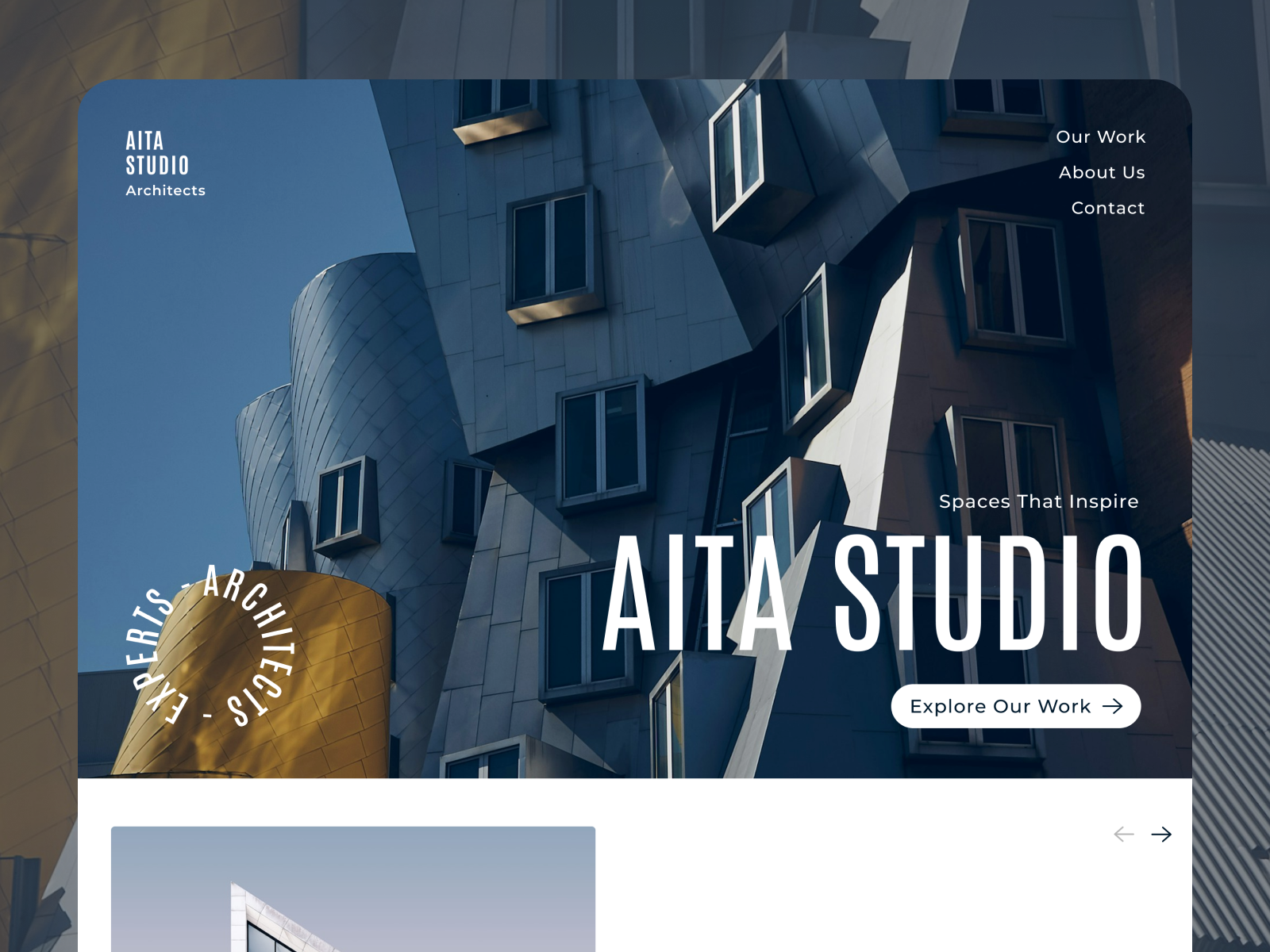 ARCHITECTS STUDIO - WEB DESIGN agency architect architects branding buildings button graphic design hero home page homepage minimal minimalistic modern navbar real estate studio ui ux web webdesign