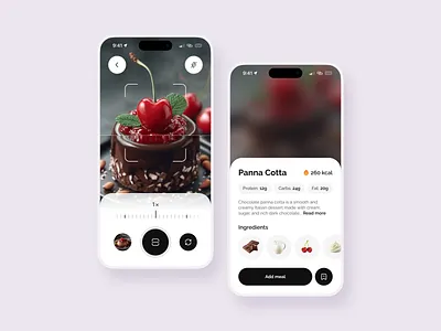 AI Calorie Tracker — Mobile App Concept ai app app design callories concept design food healthcare interface design meal mobile mobile app mobile design tracker ui uiux ux