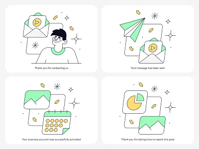 Success Screens for List.am armenia character design design empty screens graphic design illustration lineart product design success screens ui ui design ui illustrations vector vectorgraphics