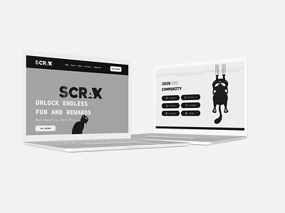 SCRAX Landing Page cat landing page landing page design mini dapp web ui landing page web design web ui design web ux design