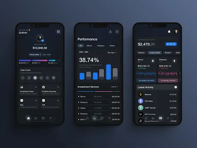 CryptoPulse: Your Intuitive Digital Asset Manager App UI bitcoin app crypto app finance app fintech app money app