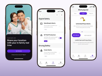 Live Location Sharing Mobile App Design emergency family location family safety app find location geolocation gps tracker ios live location located sharing location sharing location tracker location training mobile app mobile app ui modern ui real time location sharing mobile app tracking ui design uiux