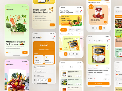 Grocery Shopping App UI Concept app app design delivery app e commerce ecommerce grocery grocery app ios mobile mobile app online grocery product design shopping app