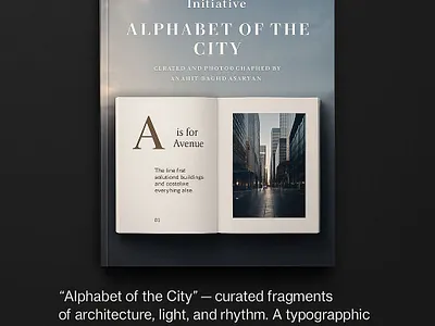 Urban Alphabet - Editorial Photo Album branding editorialdesign figmadesign minimalism photoalbum photobook typography visualstorytelling zine