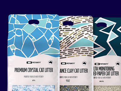 PETORITY Cat Litter Packaging Design #2 packaging packaging design pattern