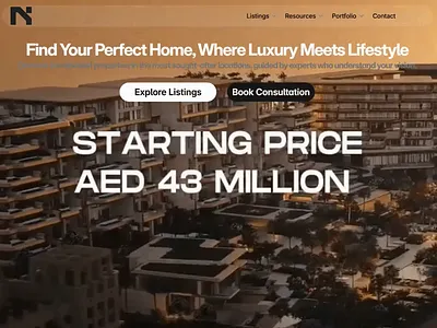 Real estate Hero section branding design figma framer framer developer graphic design marketing website real estate real estate website