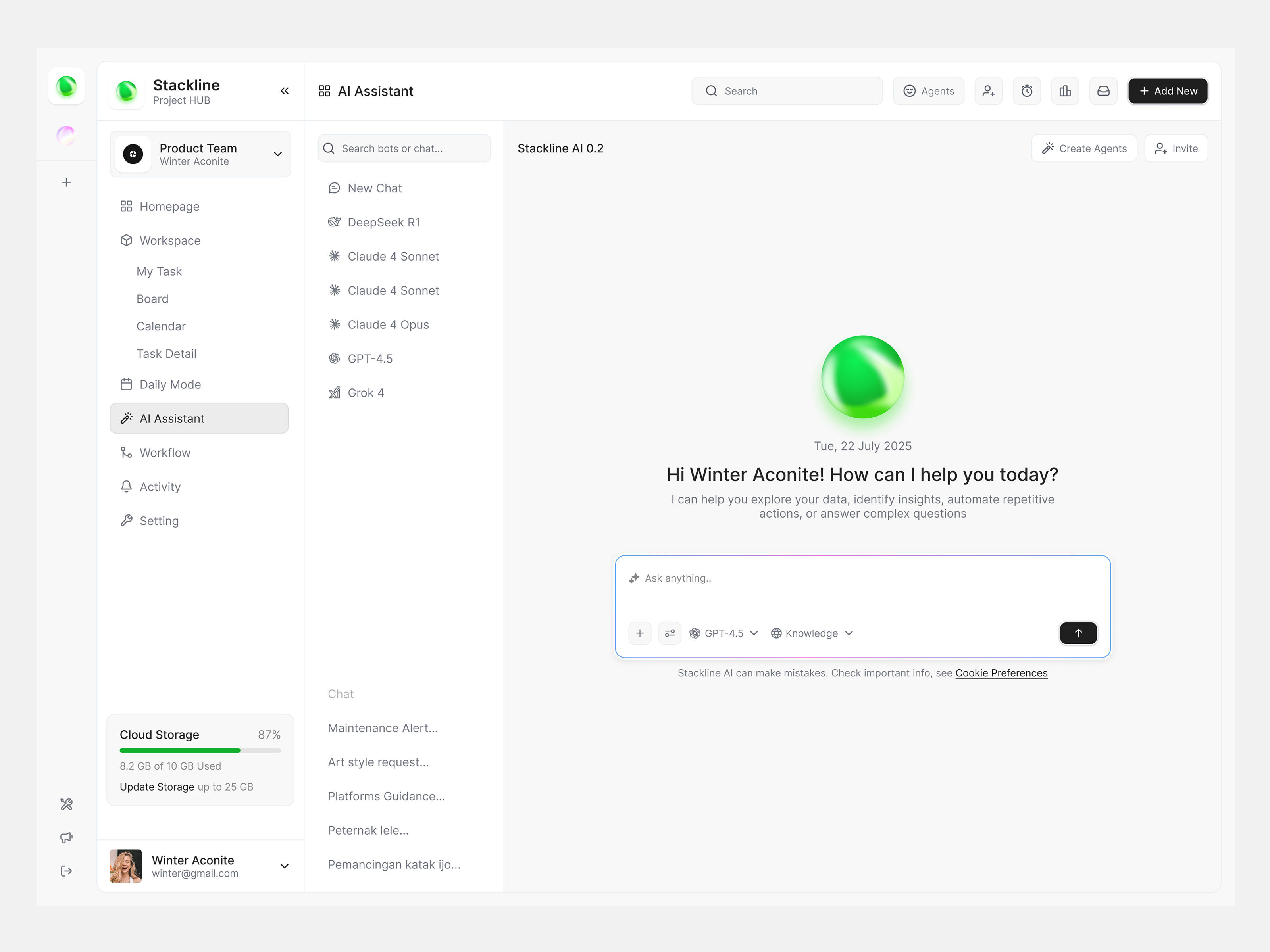 Stackline : AI Management Task by Benedicta Kristi for Keitoto on Dribbble