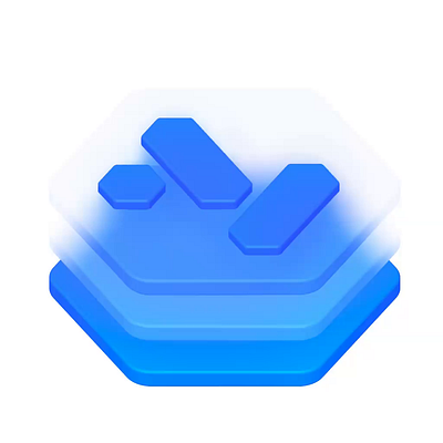 3D animated logo for a hero section 3d 3d animation 3d graphics 3d logo animation blockchain glass glassmorphism hexagon holding company igaming liquid glass motion design motion graphics spline spline design web3