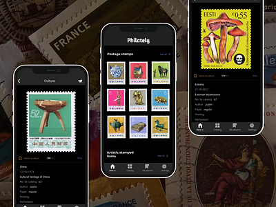 Mobile Stamp Catalog: UI/UX from Scratch android app application catalog design ios mobile ui ux