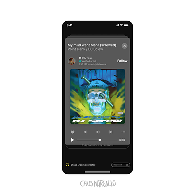 Music player graphic design hiphop minimal mobile mobile app music player player ui ux uxui walkman