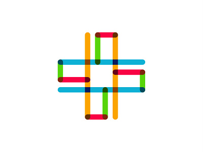 Colorful Cross Symbol cross crossed hospital icon illustration logo logo design logo symbol mark medical symbol vector