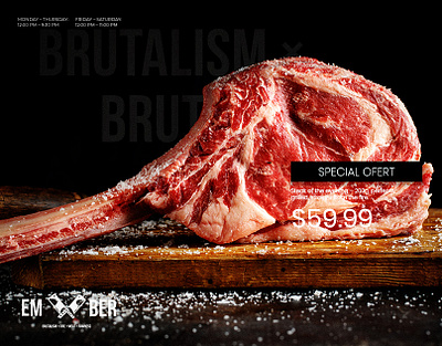 EMBER | Branding for a Raw Steakhouse Experience animation branding design food graphic design illustration logo motion graphics poster restaurant vector