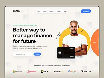 Arobix - Finance Website Design banking website banking website design card design finance finance landing page finance website fintech landing page saas saas website ui uidesign ux uxdesign web design web platform website website design