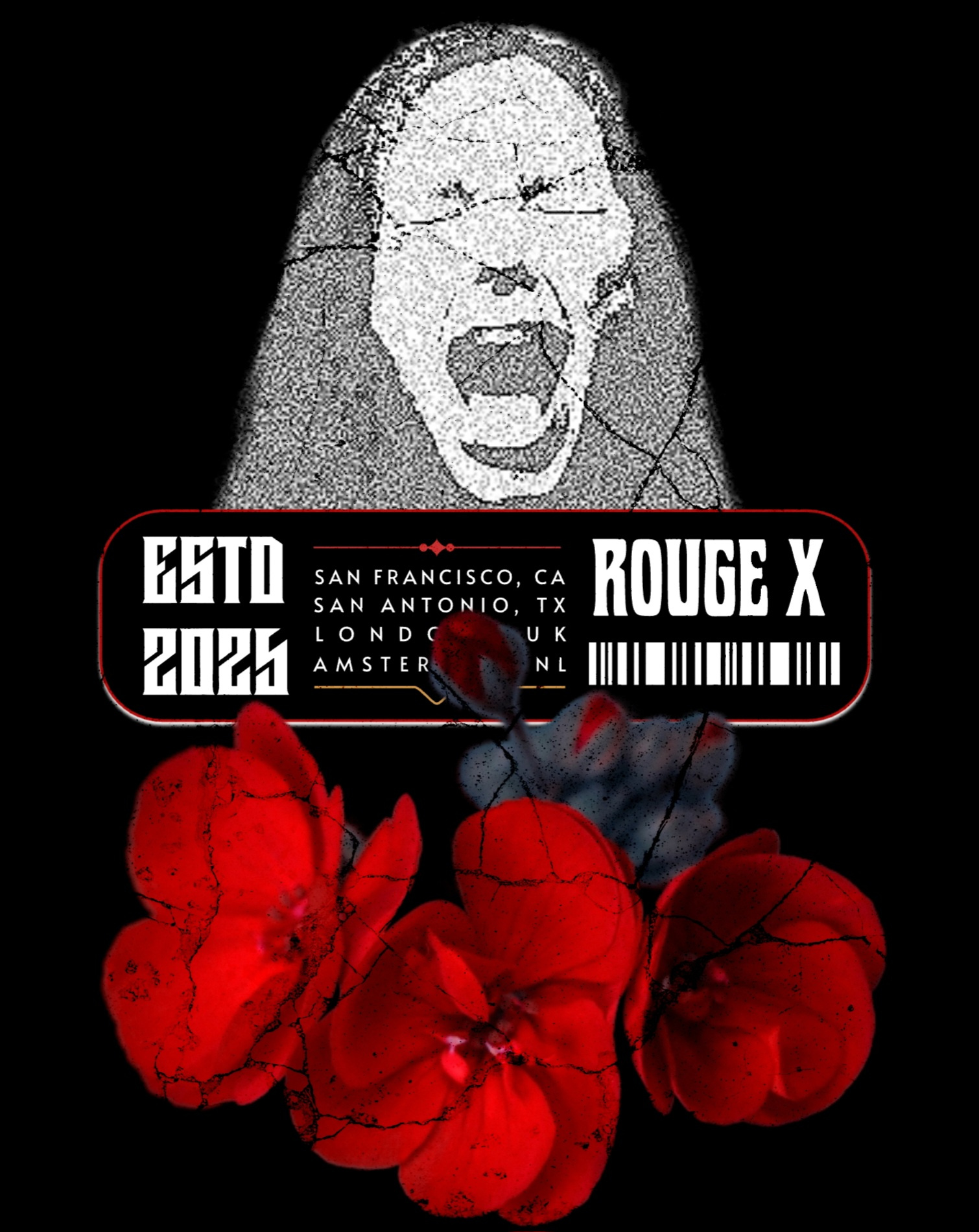 Visual Designs for Music Band - Rouge X (Concept Project) advertising apparel brand branding businessdevelopment concept concert design entertainment events graphic design graphics illustration logo music poster records tour vinyl visualdesign