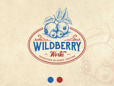 Wildberry Works – Hand-Drawn Vintage Logo rustic identity