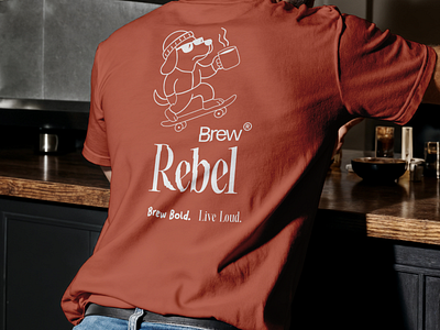 Rebel Brew | Tshirt design apparel branding branding design design digitalmarketing graphic design illustration logo merchandising street style coffee shop tshirt vector