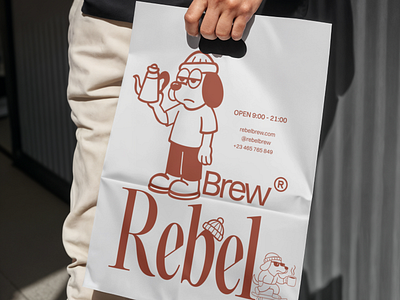 Rebel Brew | Delivery bag design branding branding design design digitalmarketing graphic design illustration logo street style coffee shop vector