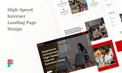 High-Speed Internet Landing Page Design ecommerce site figma high speed internet landing page ui ux website design