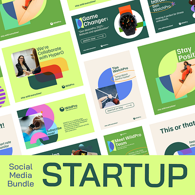 Startup Social Media Kit – Bold, Modern & Engaging Designs bold brand identity branding bundle graphic design graphic designer instagram modern post social media startup trmplates
