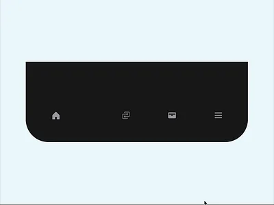 Bottom Navigation animation app design dark ui minimal design motion graphics navigation tab bar ui ui trends