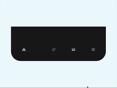 Bottom Navigation animation app design dark ui minimal design motion graphics navigation tab bar ui ui trends