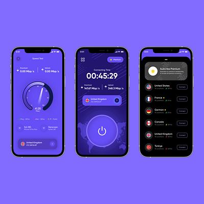 Securely VPN App androidui appdesign darkui design dribbbleshot figmadesign iosdesign mobileappdesign modernui privacyapp secureconnection techdesign ui uidesign uiux uxdesign vpn vpnapp vpnui