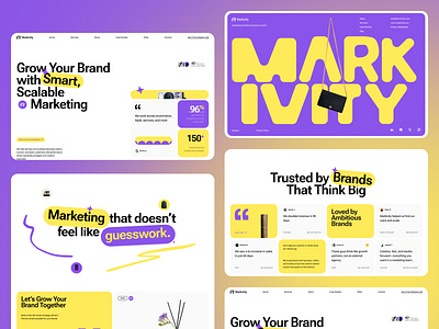 Marketing Agency Website agency alif app brad card clean design graphic design hero landing page marketing modern site ui ui ux design ux web web design webdesign website