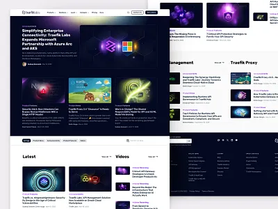 New Traefik Labs Blog articles blog columns dark design featured grid hero layout marketing section traefik ui web