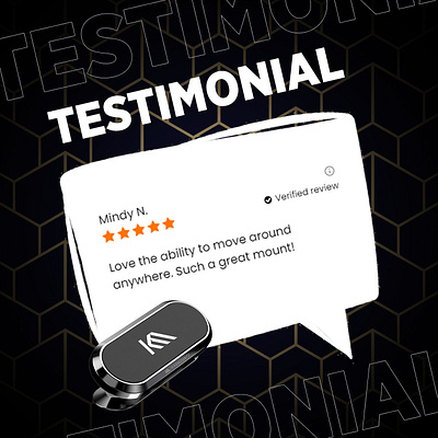 Social Media Post for Karmount innovative phone holder design luxury gadget social posts magnetic phone mount design modern gadget branding phone mount instagram post premium tech accessory branding product mockup social media product testimonial graphics social media product campaign social proof marketing visuals