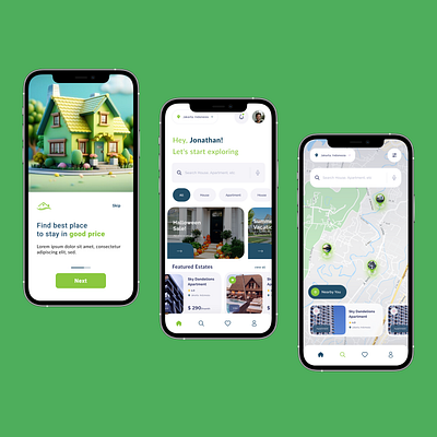 Modern Real Estate App buy rent property app cleanui design figmadesign find apartment app home rental housing app ui design mobileappdesign moderndesign modernui property booking property finder app property search app real estate ap real estate app ui ui uiux uxdesign
