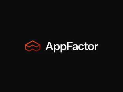 AppFactor: Logotype code design gradient logotype vector web web design