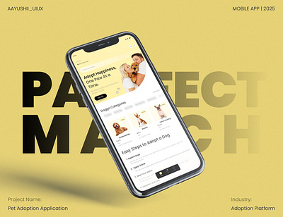 Pet Adoption App UI/UX appdesign branding design dribbble figma graphic design illustration inspiration logo mobileappdesign pet pet adoption ui uiux userinterface