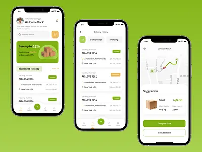 Modern Parcel Delivery App arcel tracking ui booking app ui cleanui courier app ui courier tracking app delivery app design delivery app ux design figma ui figmadesign logistics app design mobile delivery interface mobile ui design mobileappdesign modern mobile app modernui parcel delivery app parcel service app real time tracking app uiux