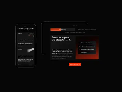 AppFactor: Adaptives adaptives dark design device embacy progress bar screen web web design