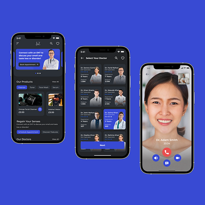 Doctor Online Consultation App cleanappdesign cleanui darkmodeui doctorappointmentapp drappointmentapp ehealth figmadesign healthcareappdesign healthtechdesign medicalmobileapp medicalui mobileappui modernappui modernui onlineconsultationapp patientportal telehealthapp telemedicineui uiux uiuxdesign