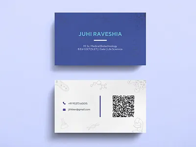Business Card business card with qr code elegant academic business card female scientist business card life science visiting card medical biotechnology branding