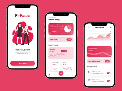 Modern Health Tracker App activitytracker appui calorietracker cleandesign dailytracker dribbbleui figmadesign fitnessapp fitnessgoals healthapp mobileappdesign modernui sleeptracker stepcounter uiuxdesign userexperience uxinspiration waterintakeapp wellnessapp