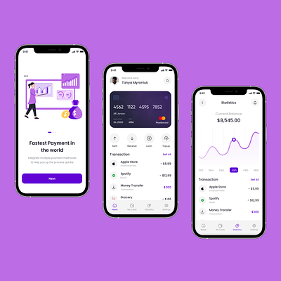 Modern Banking Wallet App bankingapp cryptowalletui figmadesign financeappdesign financetracker fintechapp fintechui iosdesign lightmodeui mobileappdesign mobileappui mobilebanking moneyapp personalfinanceapp uidesign uiux uxdesign walletapp walletdesign