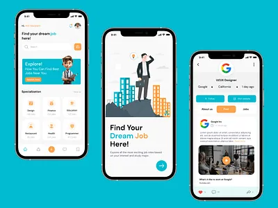 Modern Job Finder App androidui careerapp cleanui dribbbleui figmadesign jobapplicationapp jobappui jobfinderapp jobportaldesign jobsearchui minimalui mobileappdesign productdesign recruitmentapp uiuxdesign userexperiencedesign uxinspiration