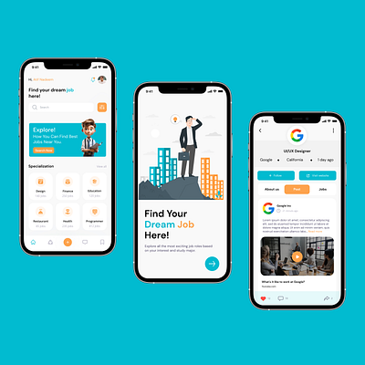 Modern Job Finder App androidui careerapp cleanui dribbbleui figmadesign jobapplicationapp jobappui jobfinderapp jobportaldesign jobsearchui minimalui mobileappdesign productdesign recruitmentapp uiuxdesign userexperiencedesign uxinspiration