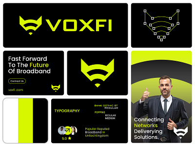 Broadband internet company logo brand design brand identity branding broadband connection broadband logo fast internet graphic design internet internet logo internet logo design internet service isp logo logo logo designer voxfi logo wifi logo wifi logo design wireless