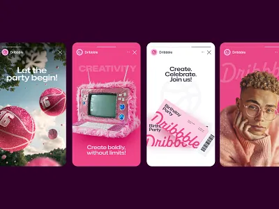 Creative Campaign Concept: Dribbble’s Sweet Sixteen brand guidelines brand identity branding design digital illustration graphic design identity logo logo design logo designer logo ui logotype packaging poster smm vector visual identity