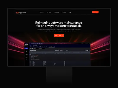 AppFactor: Main page design desktop embacy hero screen main page screen web web design website