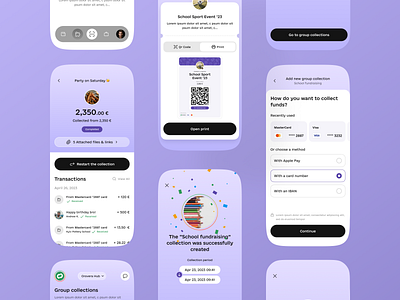 Group Fundraising App UI app app design bank banking design finance finance app fintech fintech app mobile mobile app ui ux