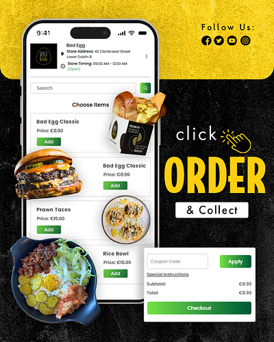 Food SMM Post Design ad copy burger creatives food post mobile app order now poster design restaurant sandwich smm post